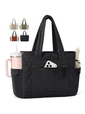 RAINSMORE 15.6" Lightweight Laptop Tote Bag Water-Resistant Polyester